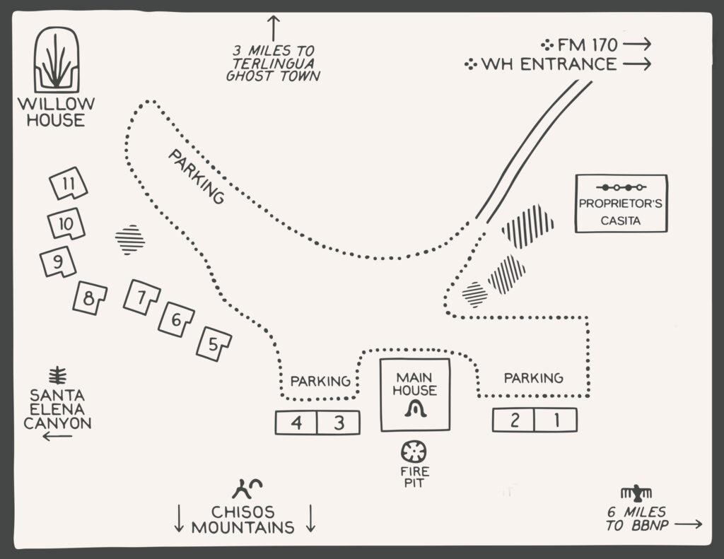 map of Willow House property